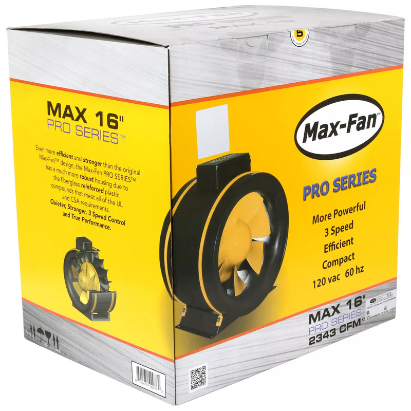 Can Fan MAX FAN PRO 16" Inline Exhaust Mixed Flowed Fan blower (2343 CFM)